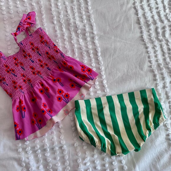 Hannah Andersson Tankini Swim Suit - Size 6-7 - Picture 2 of 7